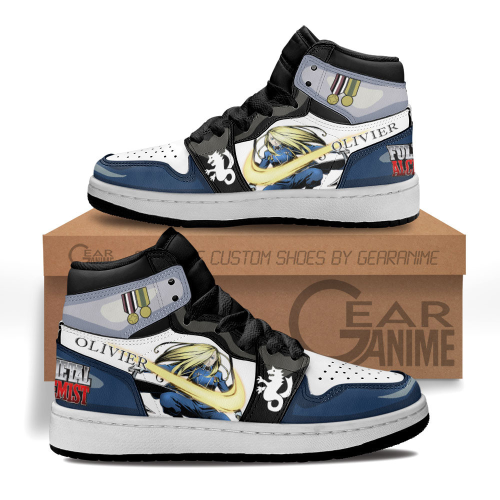 Olivier Mira Custom Anime Kids High-Top Leather Sneakers