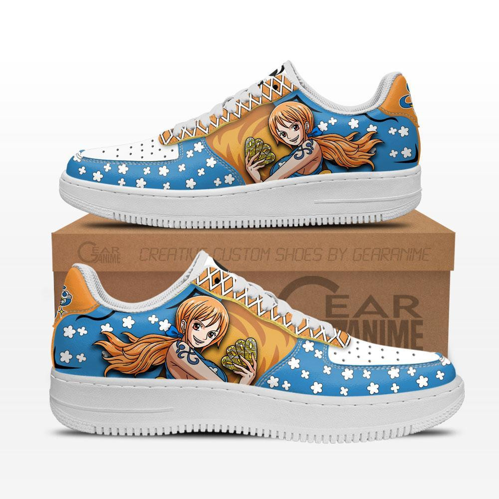 OP Nami Custom Anime Low-Top Leather Sneakers
