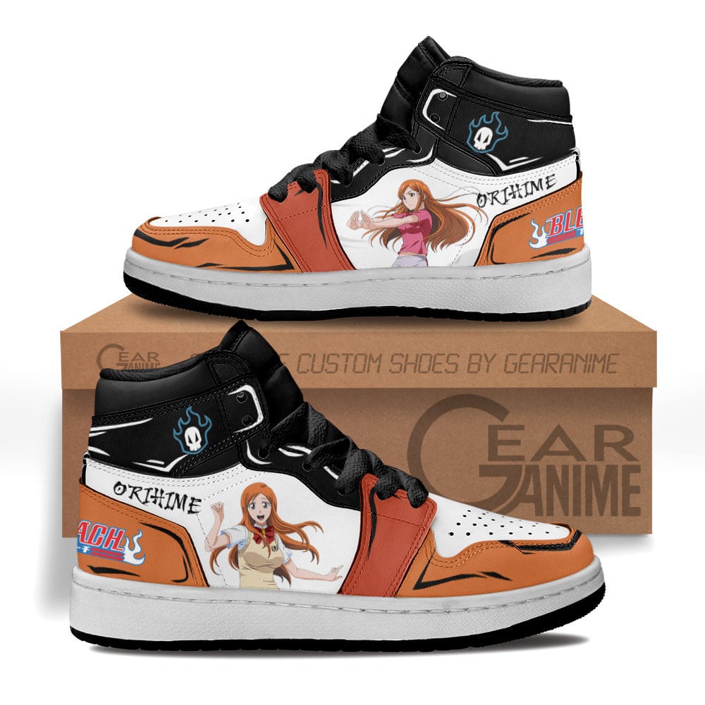 Orihime Inoue Custom Anime Kids High-Top Leather Sneakers
