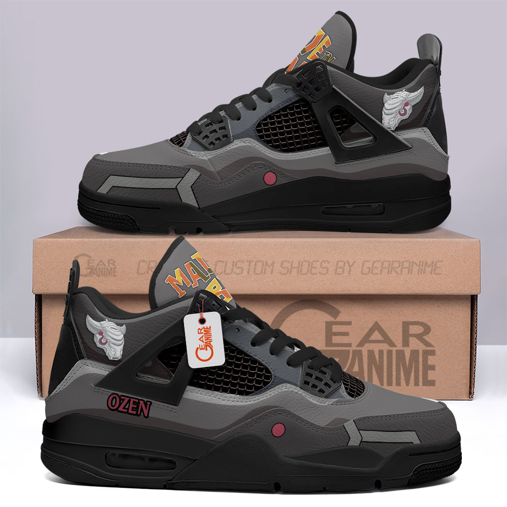 Ozen Retro 4 Leather Sneakers Made in Abyss Custom Name