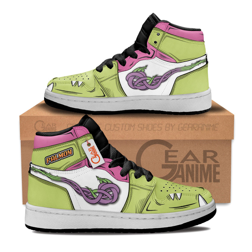 Palmon Custom Anime Kids High-Top Leather Sneakers