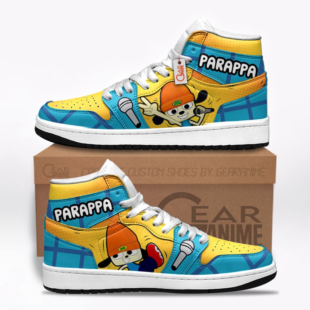 PaRappa Custom Gaming High-Top Leather Sneakers