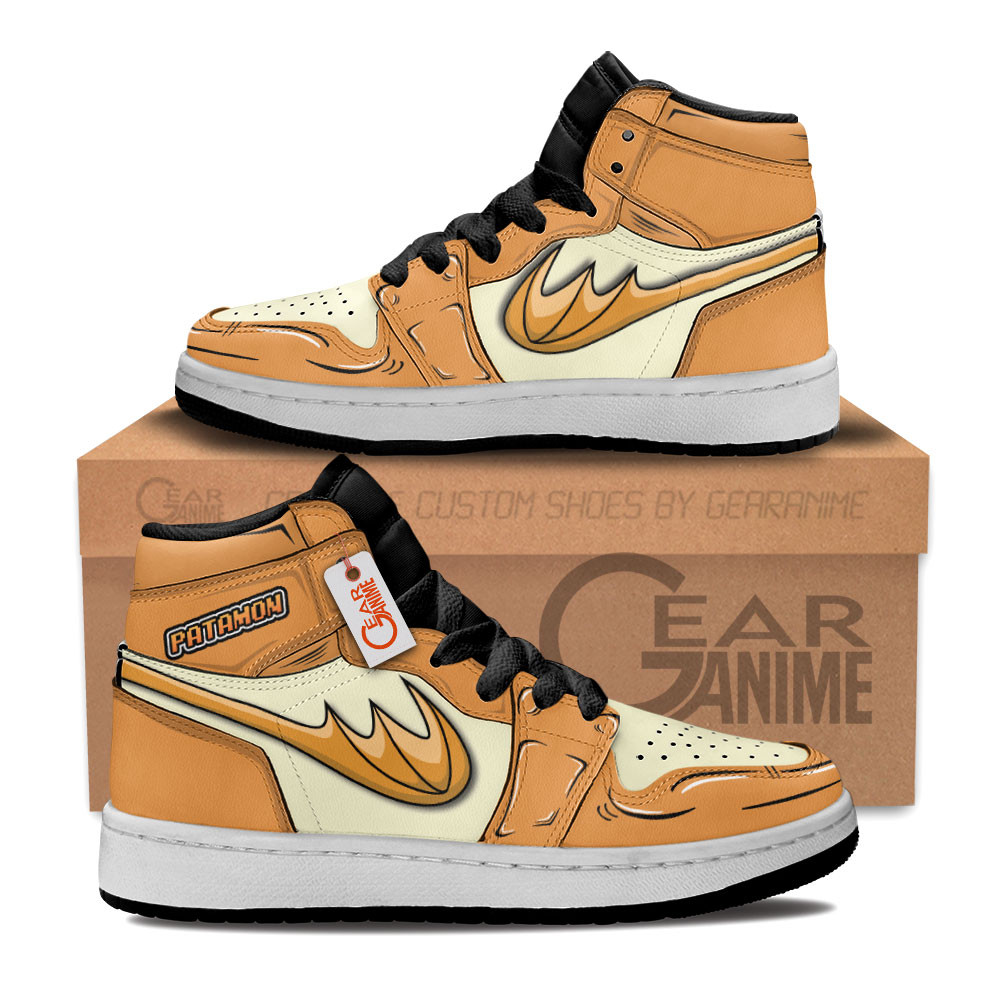 Patamon Custom Anime Kids High-Top Leather Sneakers