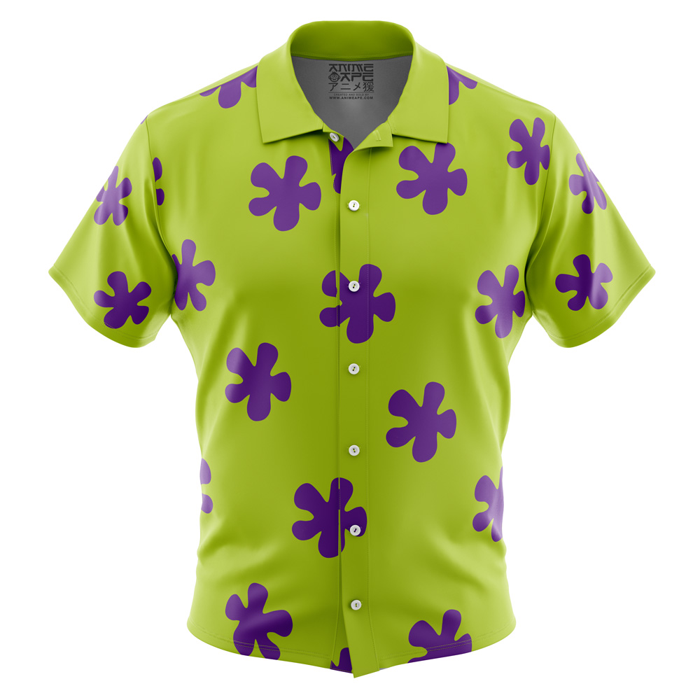 Patrick Star Pattern SpongeBob SquarePants Button Up Hawaiian Shirt