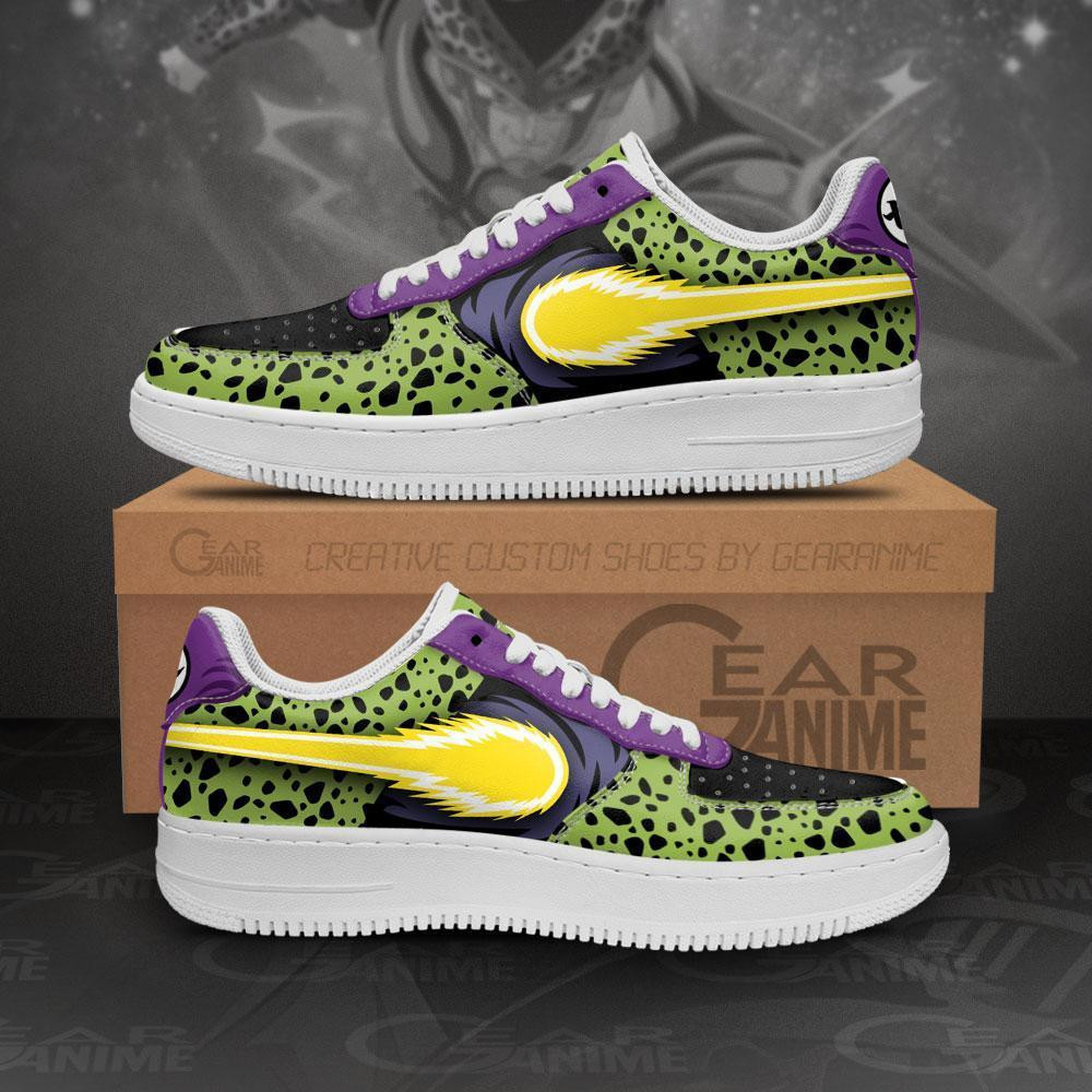 Perfect Cell Custom Anime Low-Top Leather Sneakers