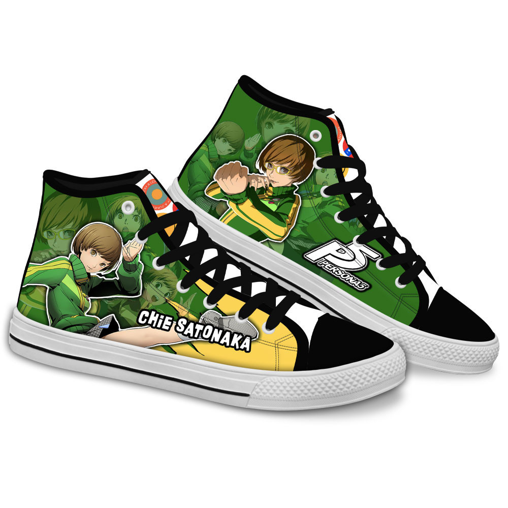 Persona Chie Satonaka Custom Anime High-Top Canvas Shoes NTT220