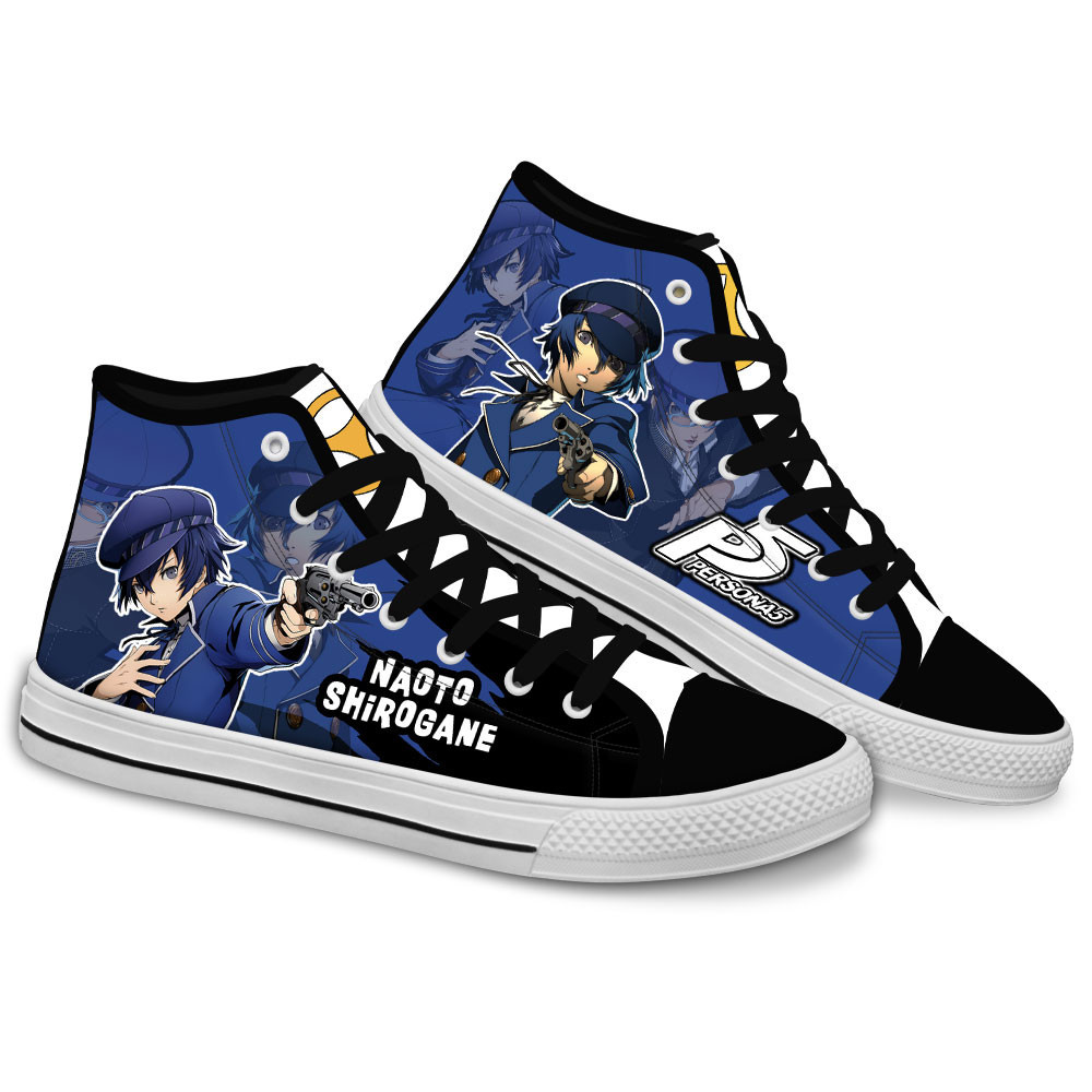 Persona Naoto Shirogane Custom Anime High-Top Canvas Shoes NTT220