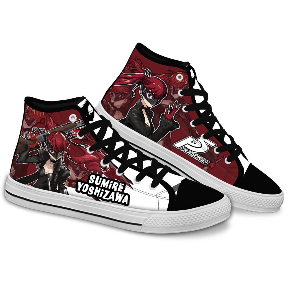 Persona Sumire Yoshizawa Custom Anime High-Top Canvas Shoes NTT220