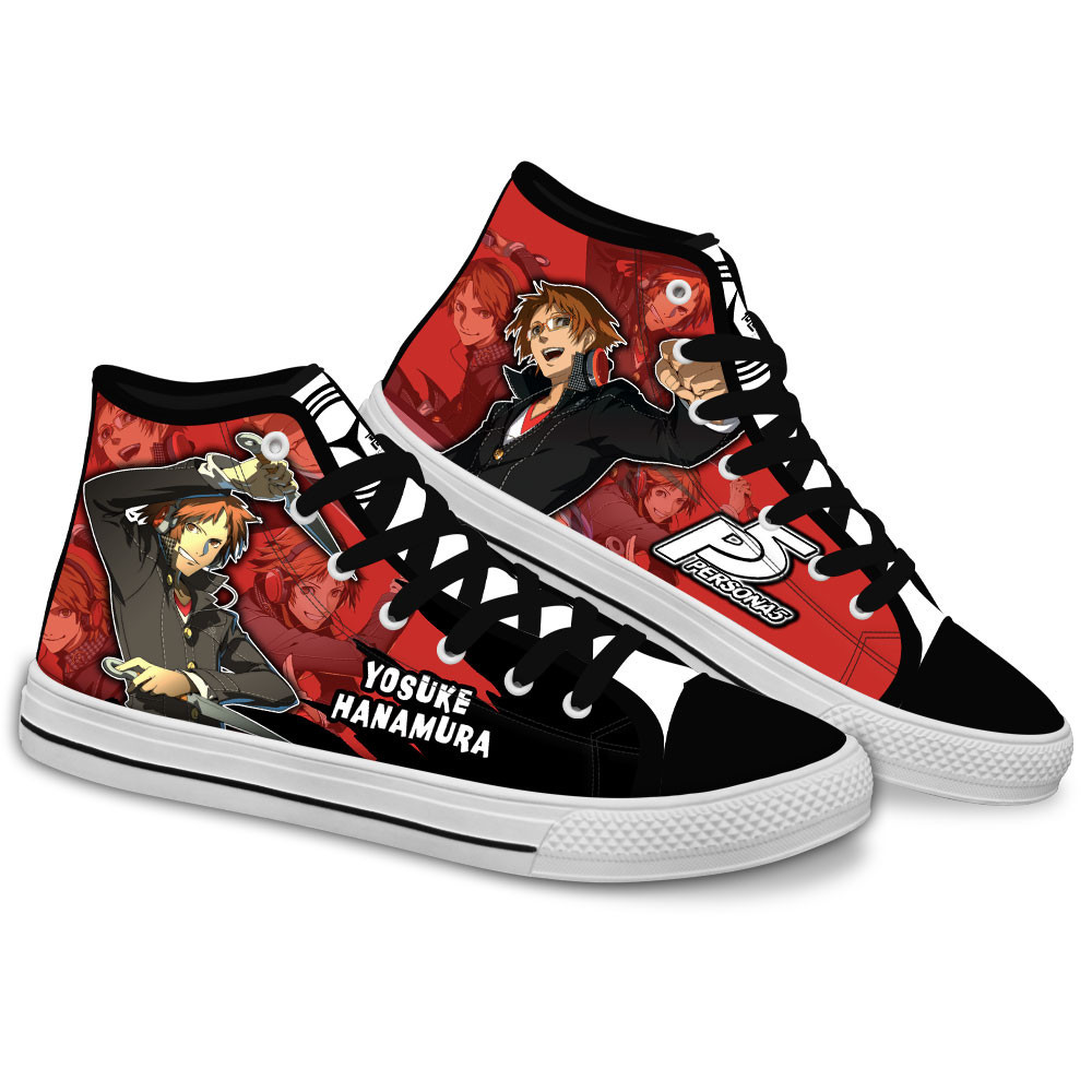 Persona Yosuke Hanamura Custom Anime High-Top Canvas Shoes NTT220