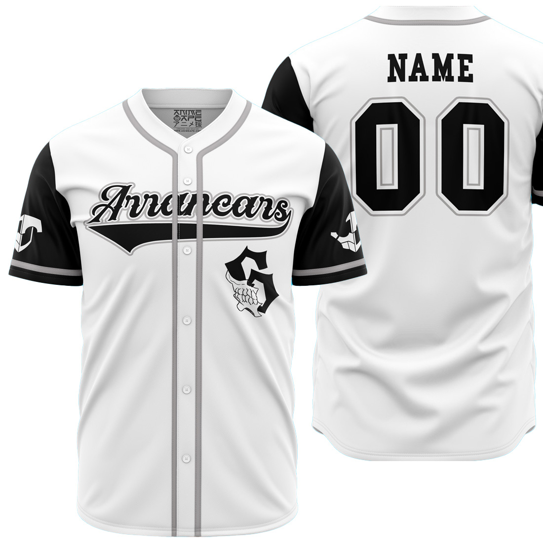 Personalized Arrancars Grimmjow Bleach Baseball Jersey