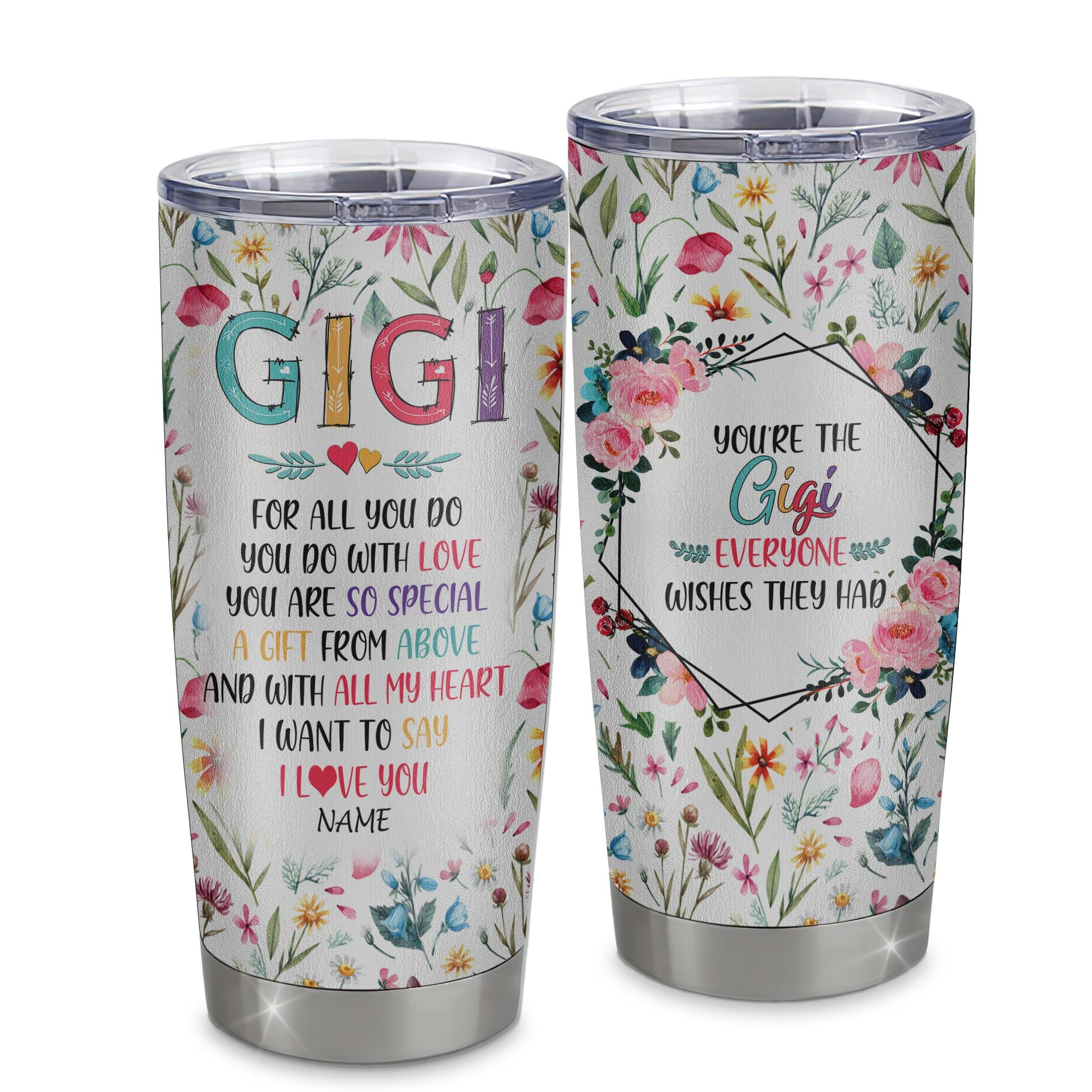 Personalized Gigi From Granddaughter Grandson Grandchildren Stainless Steel Tumbler Cup You Are So Special I Love You Gigi Mothers Day Birthday Gift