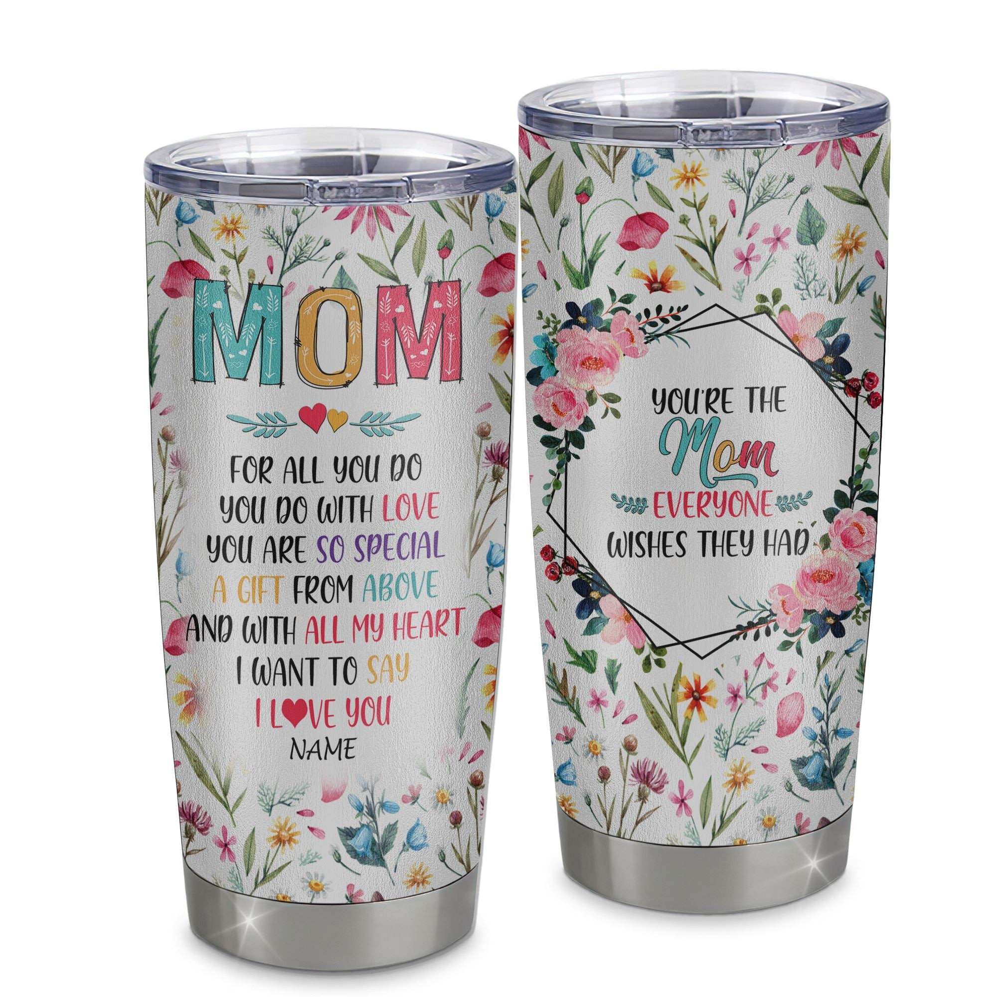 Personalized Mom From Daughter Son Stainless Steel Tumbler Cup You Are So Special I Love You Mom Mothers Day Birthday Gift