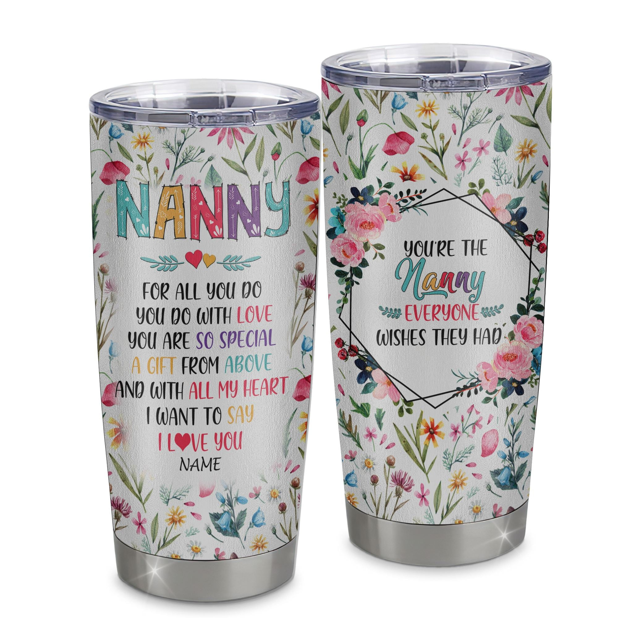 Personalized Nanny From Kids Stainless Steel Tumbler Cup You Are So Special I Love You Nanny Mothers Day Birthday Gift