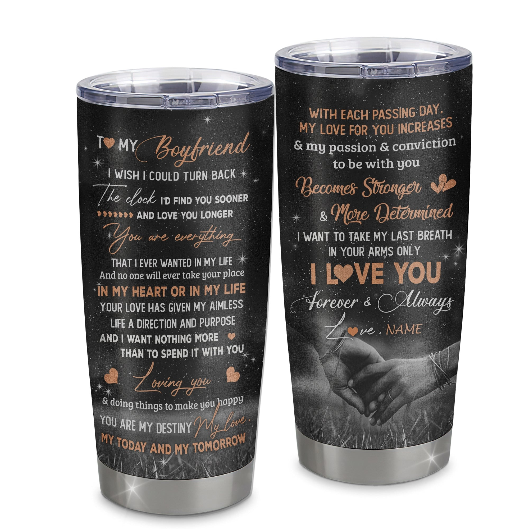 Personalized To My Boyfriend Tumbler From Girlfriend I'd Find You Sooner Love You Longer Boyfriend Gift Anniversary Valentines Gift