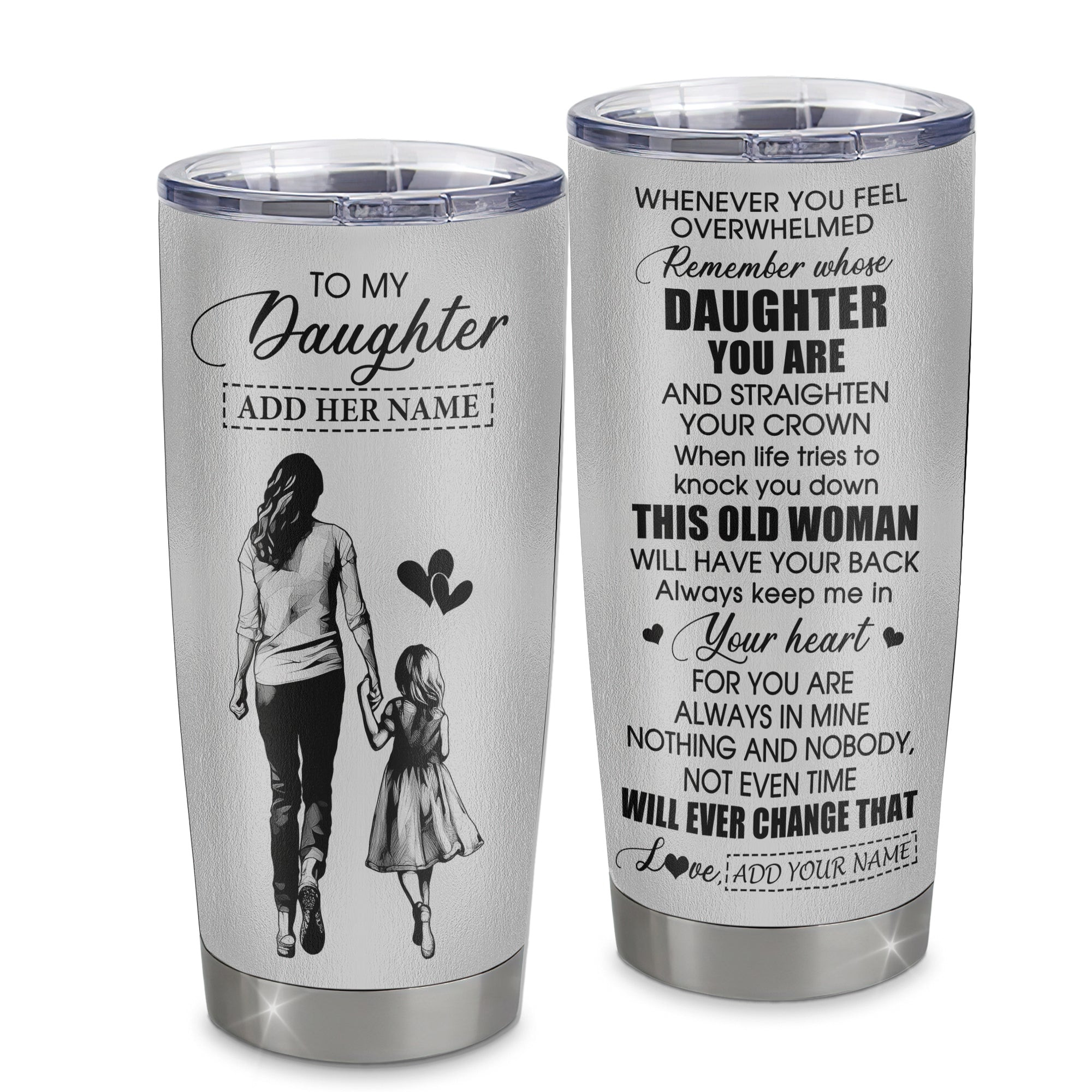 Personalized To My Daughter Gifts Tumbler From Mom Mother Whenever Woman Unique Birthday Gifts For Daughter Graduation Gift