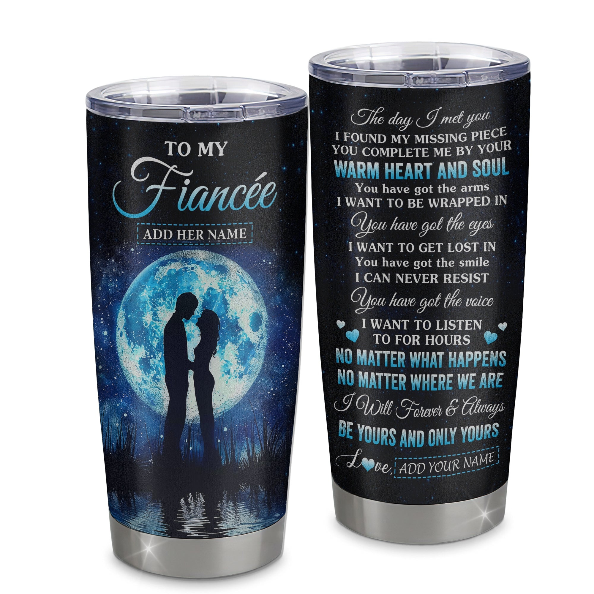 Personalized To My Fiancée Tumbler The Day I Met You Future Wife Birthday Gifts Romantic Valentines For Her Gift