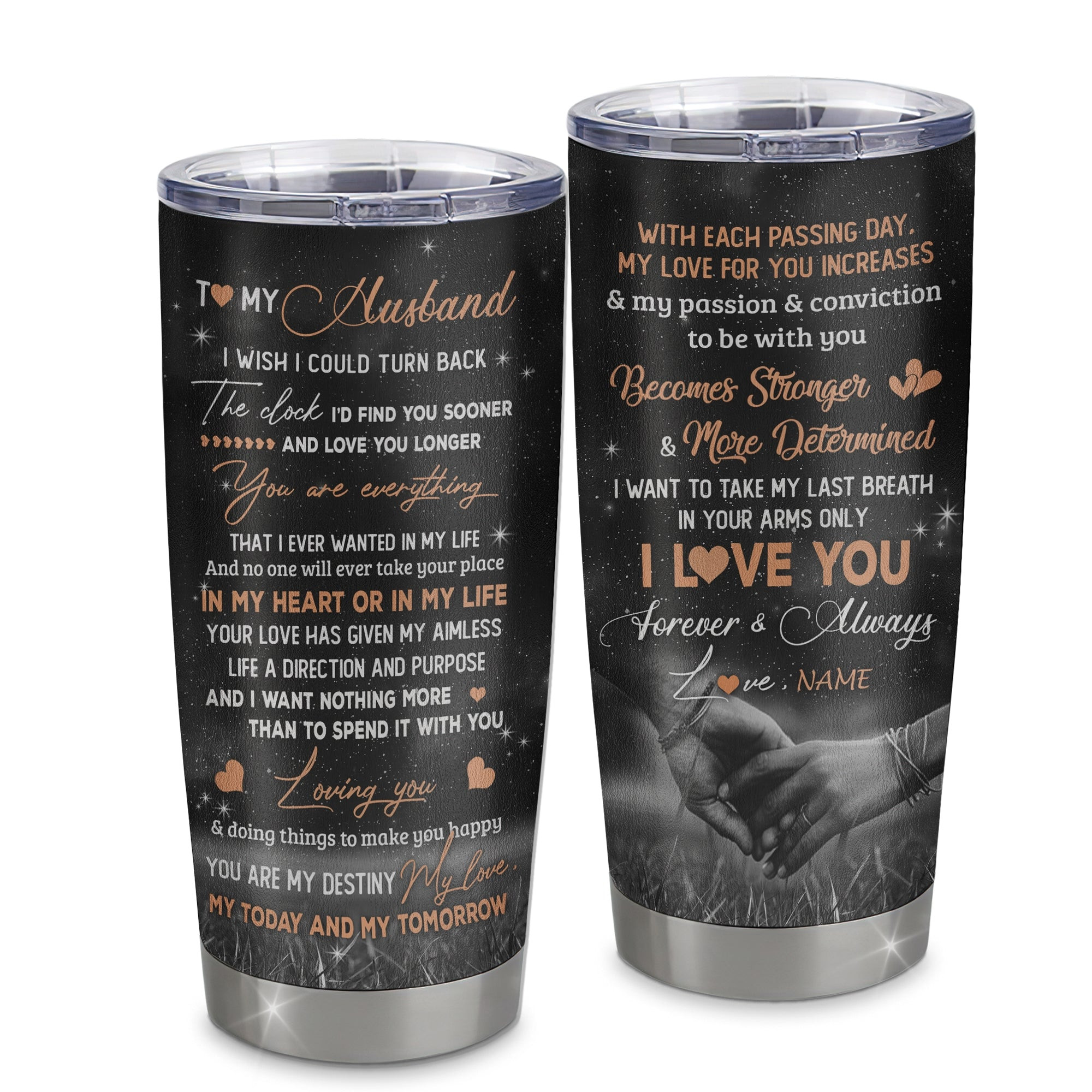 Personalized To My Husband Tumbler From Wife I'd Find You Sooner Love You Longer Husband Gift Anniversary Wedding Gift