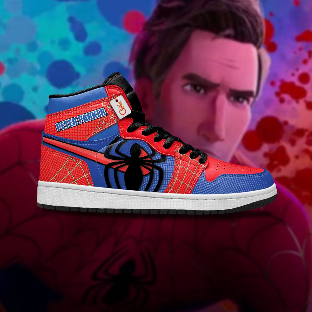Peter Parker Personalized Custom High-Top Leather Sneakers