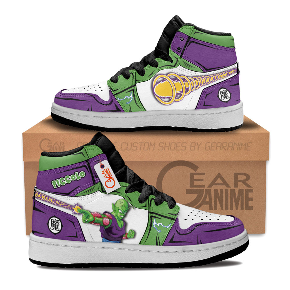 Piccolo Custom Anime Kids High-Top Leather Sneakers Personalized