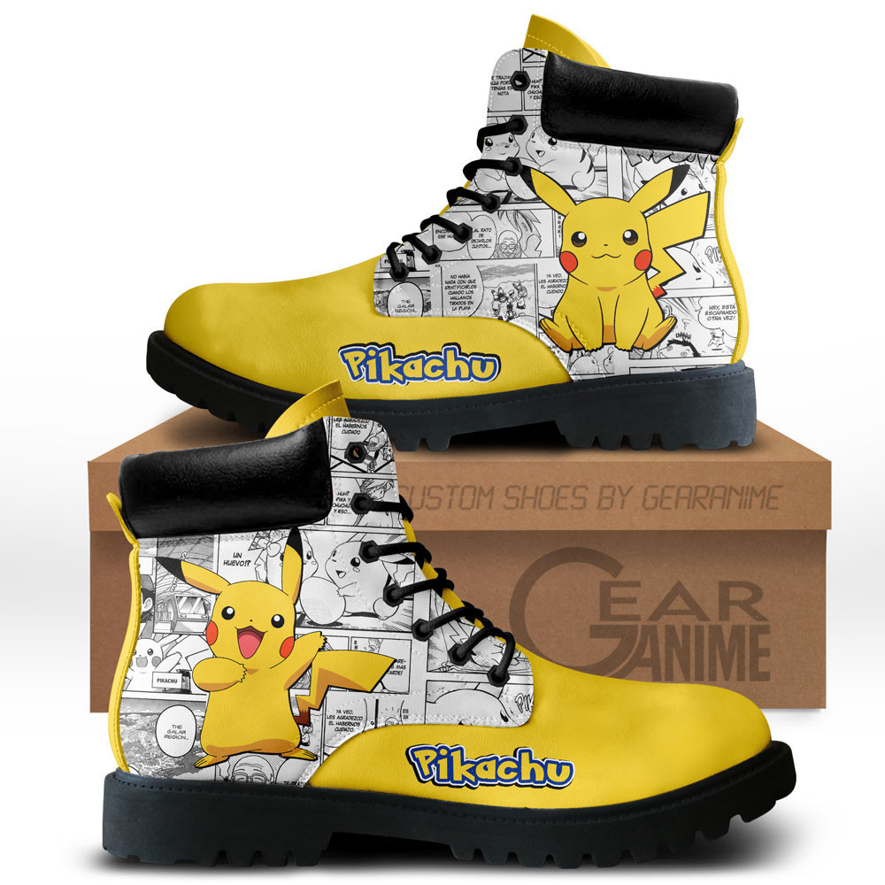 Pikachu Custom Anime Combat Boots NTT051