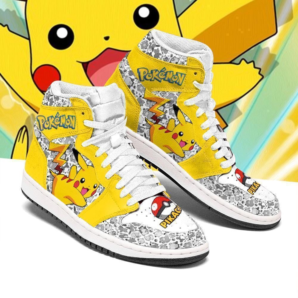 Pikachu Custom Anime High-Top Leather Sneakers For Poke Fans PT04