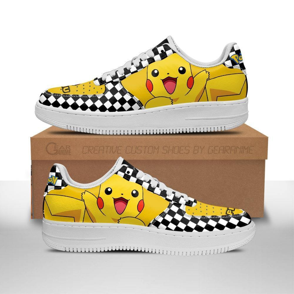 Pikachu Custom Anime Low-Top Leather Sneakers