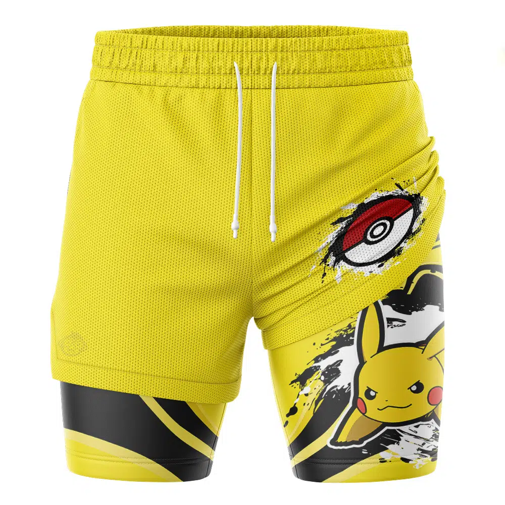 Pikachu Trippy Pokemon 2-in-1 Performance Shorts