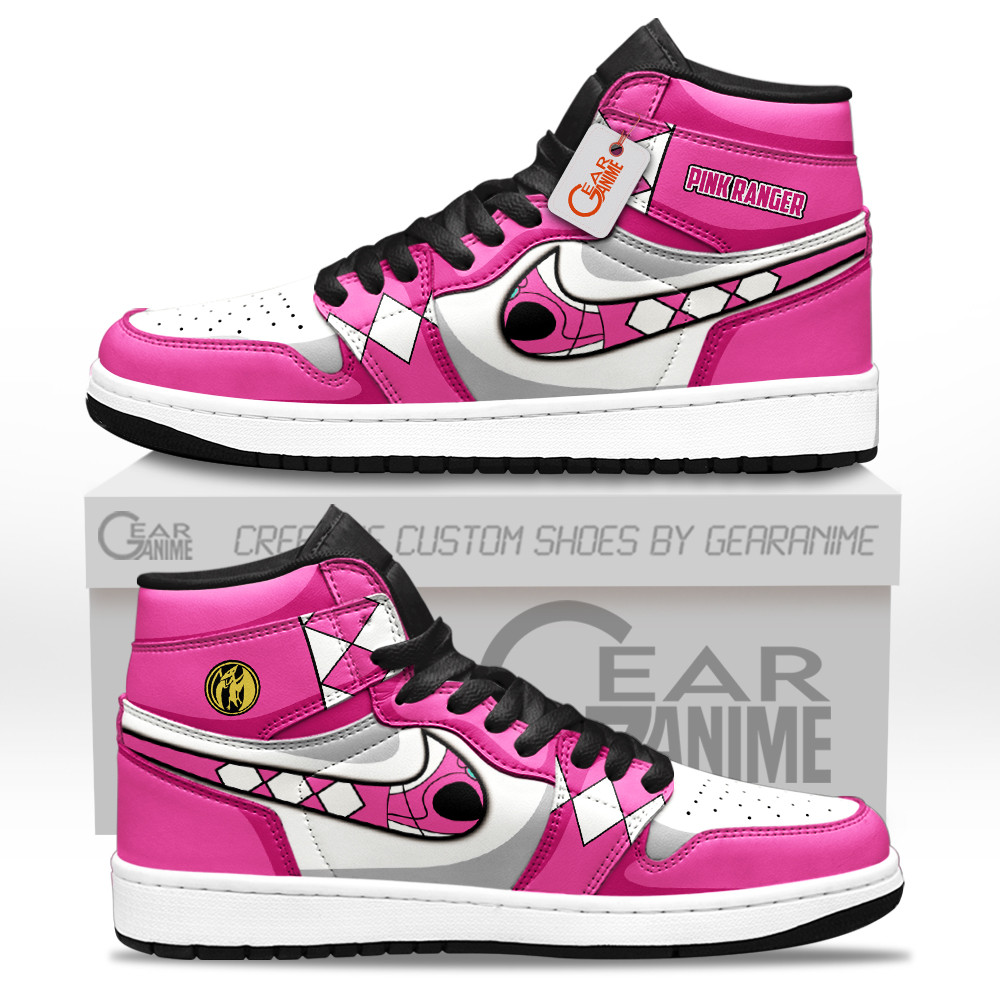 Pink Ranger Custom Movie High-Top Leather Sneakers