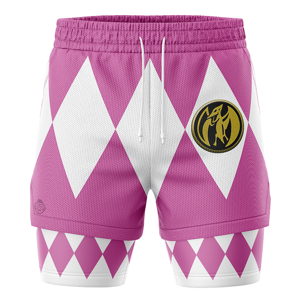 Pink Ranger V1 Mighty Morphin Power Rangers 2-in-1 Performance Shorts