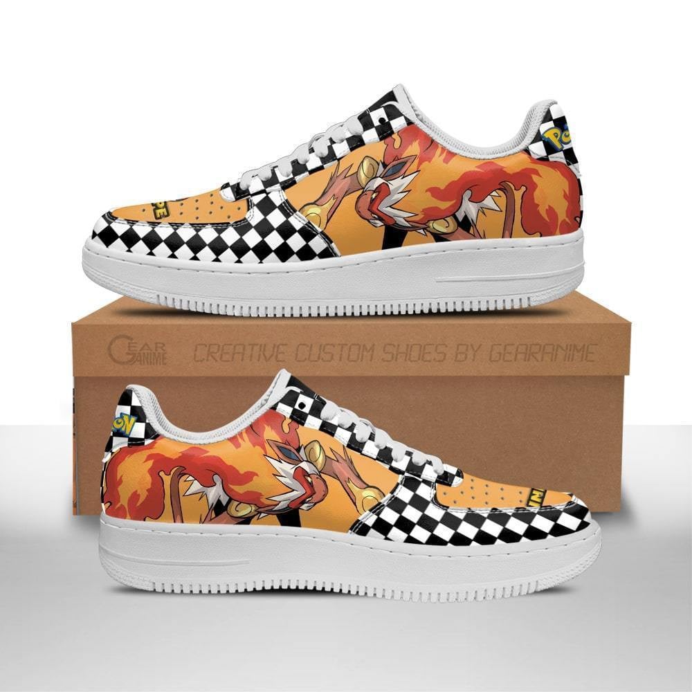 Poke Infernape Custom Anime Low-Top Leather Sneakers