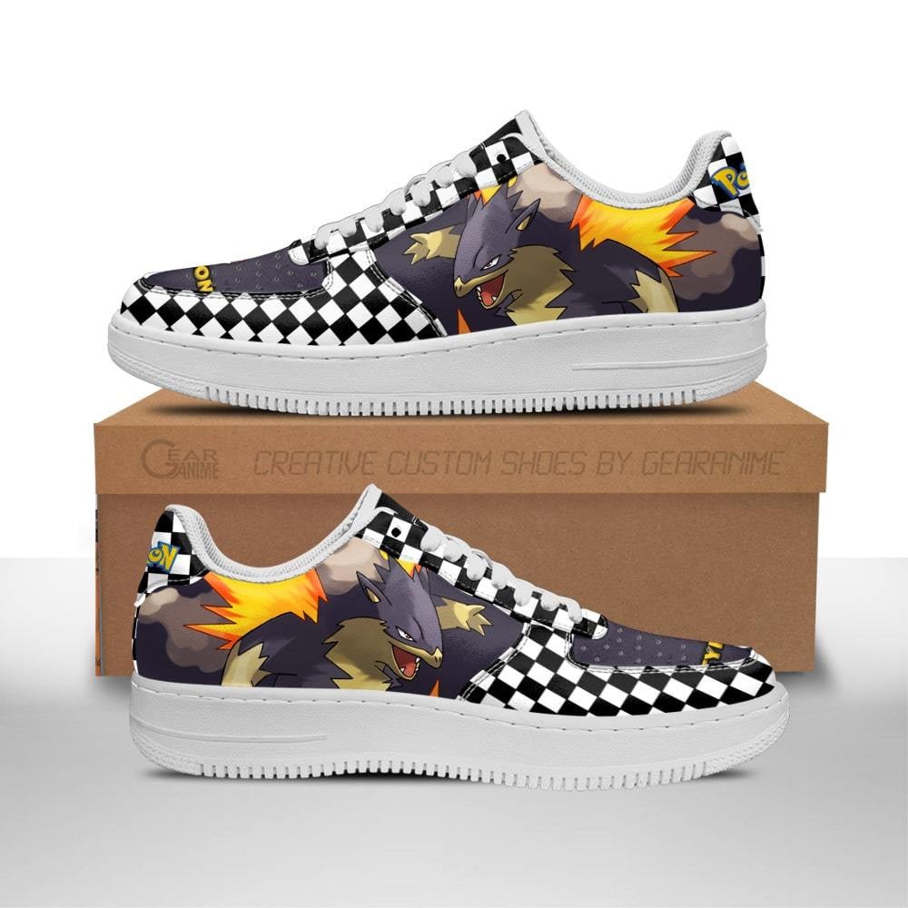 Poke Typhlosion Custom Anime Low-Top Leather Sneakers