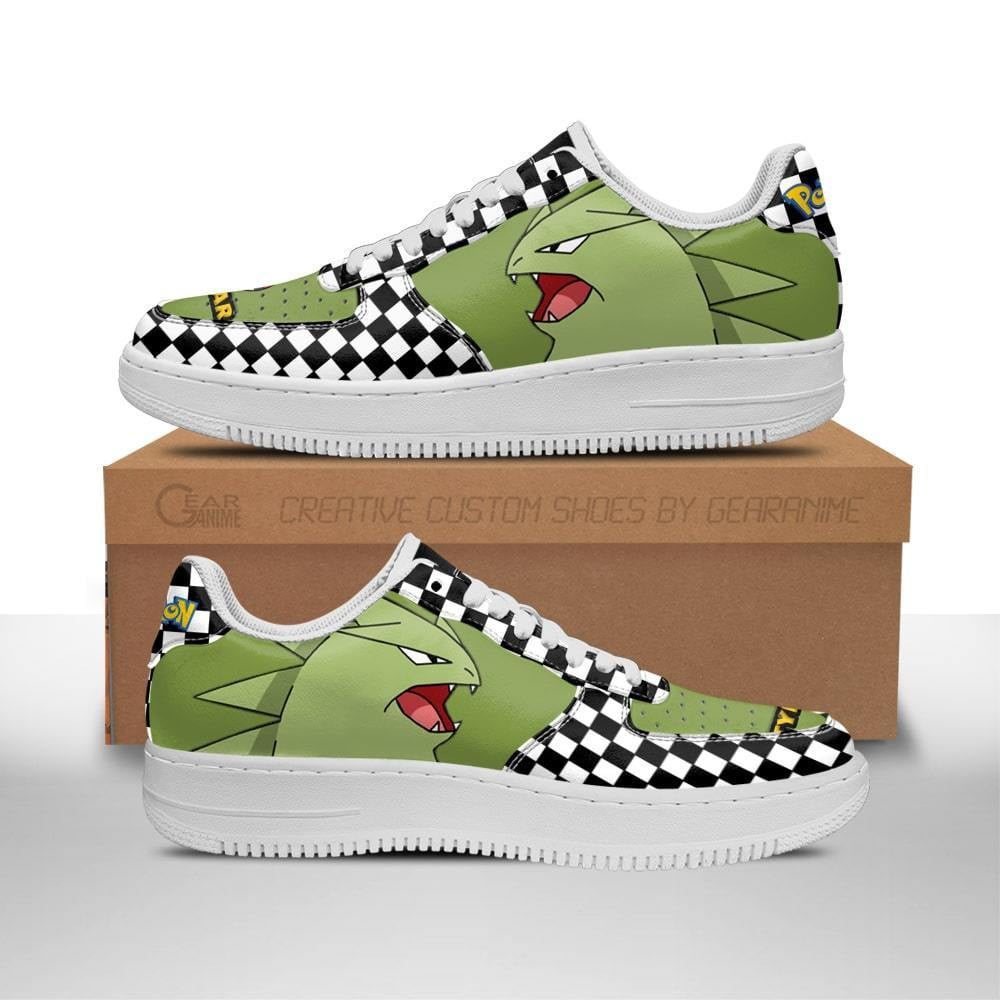 Poke Tyranitar Custom Anime Low-Top Leather Sneakers