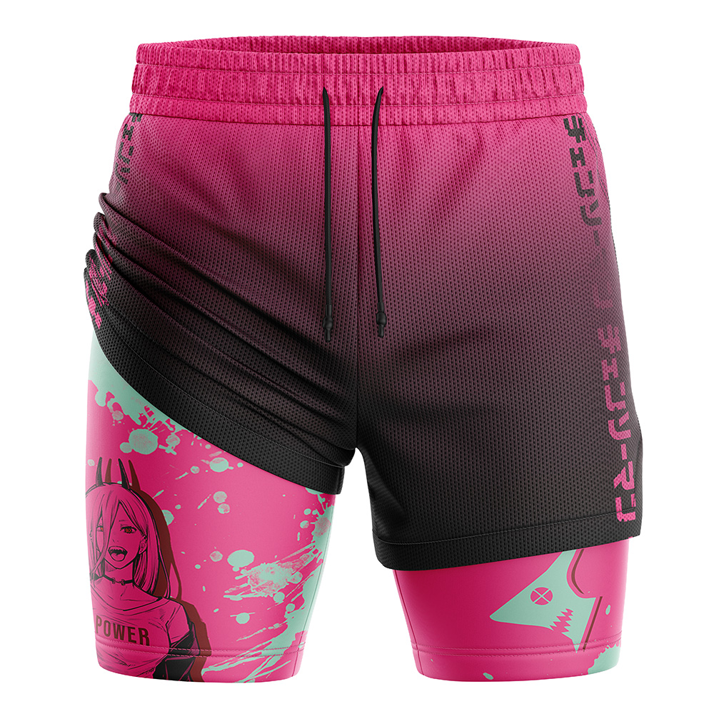 Power Chainsaw Man 2-in-1 Performance Shorts
