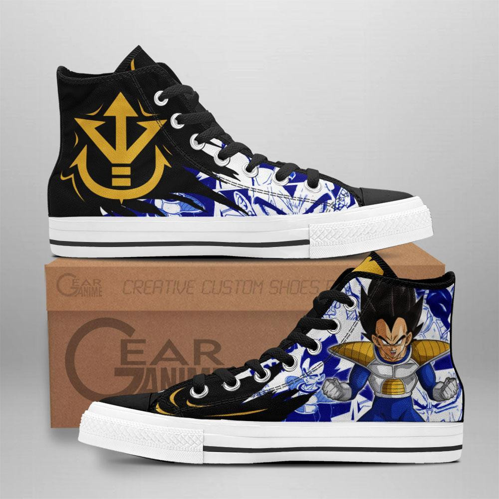 Prince Vegeta Custom Anime High-Top Canvas Shoes TT3108