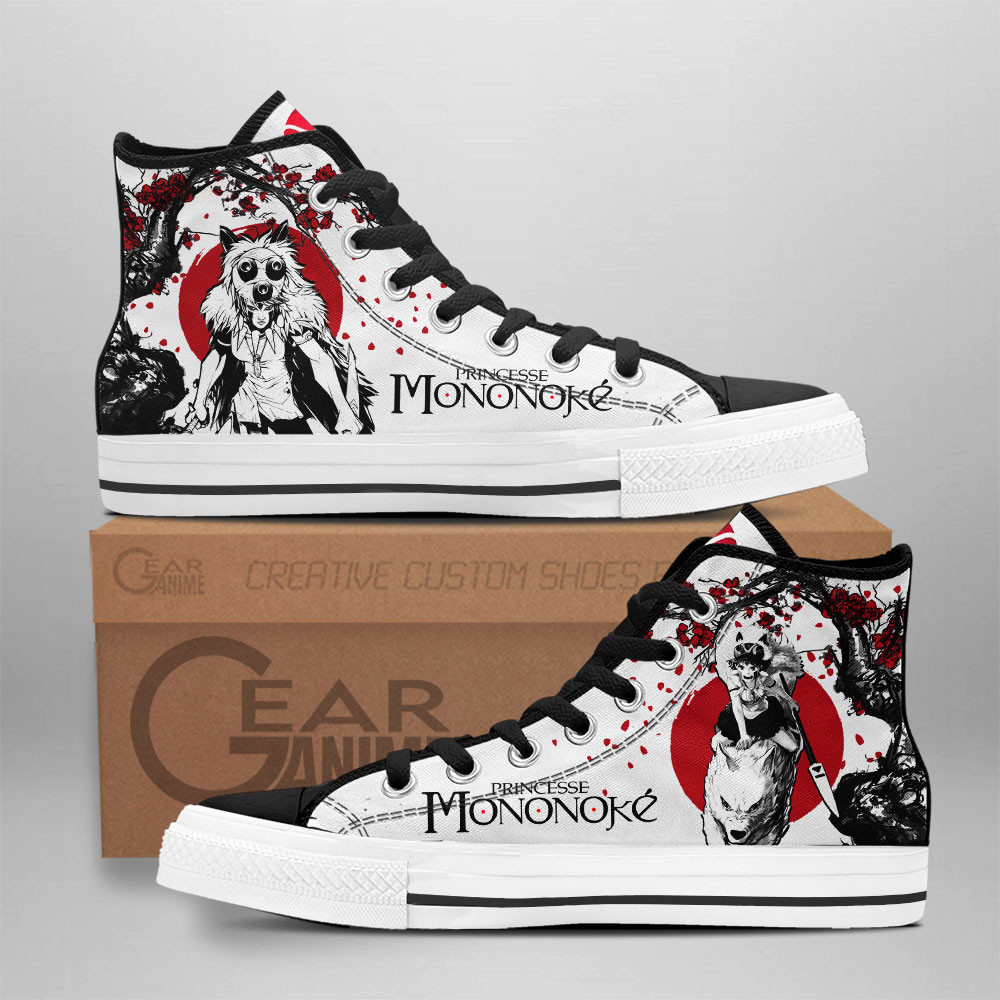 Princess Mononoke Custom Anime High-Top Canvas Shoes NTT060