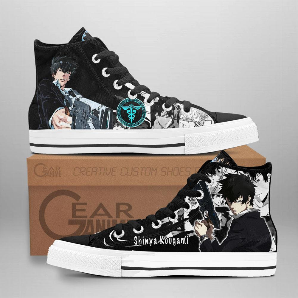 Psycho-Pass Shinya Kougami Custom Anime High-Top Canvas Shoes NTT071