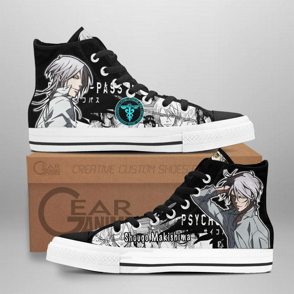 Psycho-Pass Shougo Makishima Custom Anime High-Top Canvas Shoes NTT071