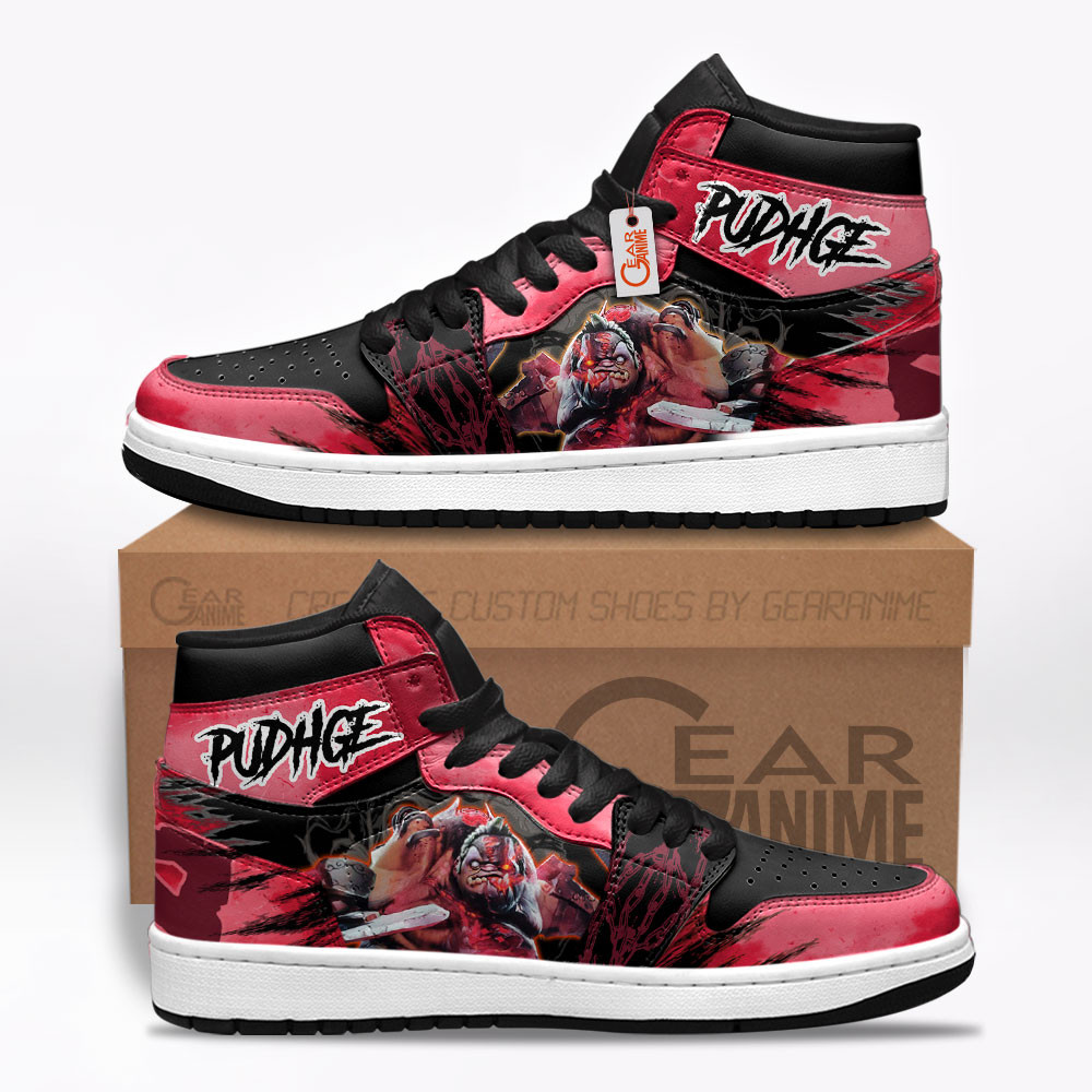 Pudge Custom Gaming High-Top Leather Sneakers For Dota 2 Fans