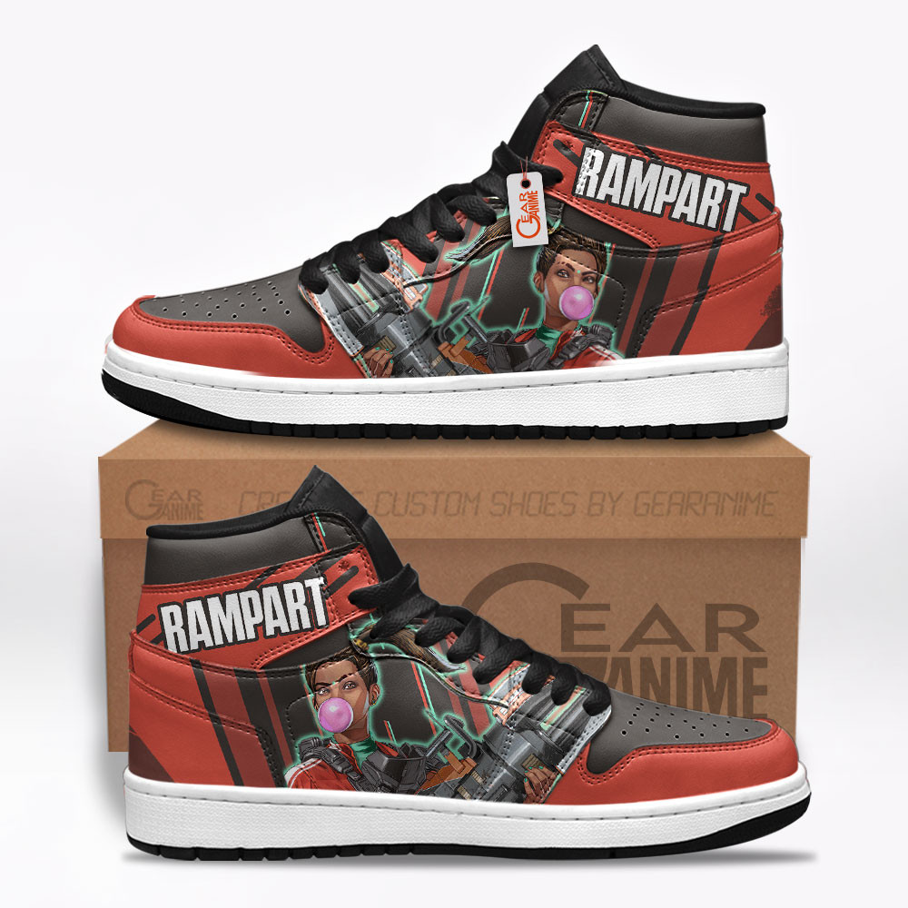 Rampart Custom Gaming High-Top Leather Sneakers Game Apex Legends Shoes