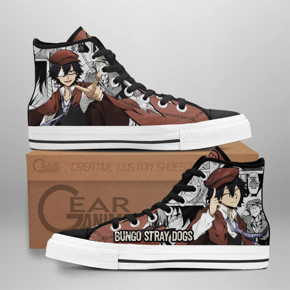 Ranpo Edogawa High-Top Canvas Shoes Anime Custom