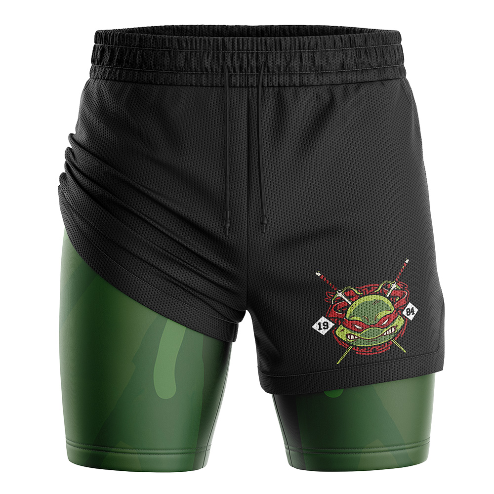 Raphael Face Teenage Mutant Ninja Turtles 2-in-1 Performance Shorts