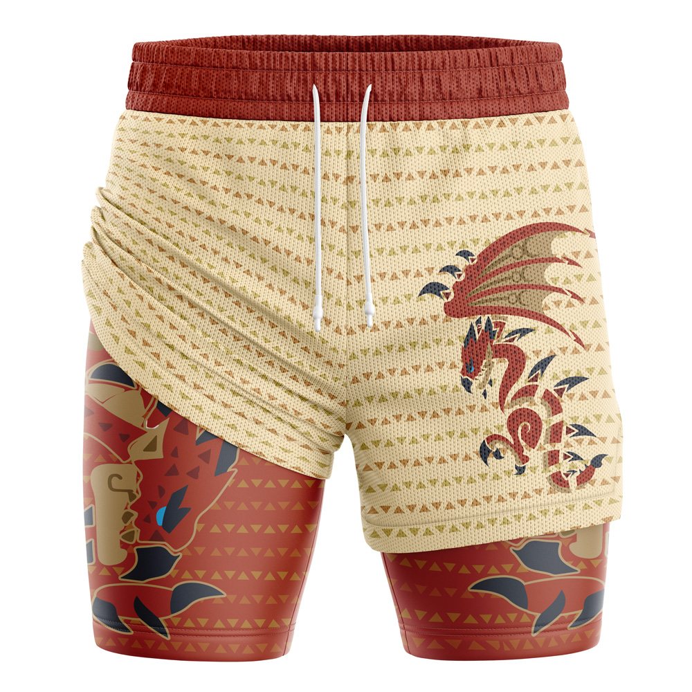 Rathalos King of the Skies Monster Hunter 2-in-1 Performance Shorts