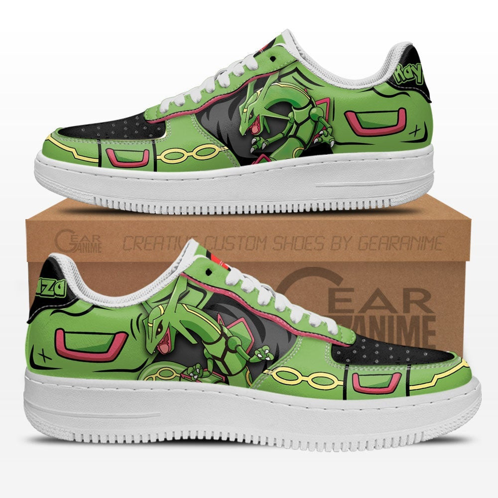 Rayquaza Custom Anime Low-Top Leather Sneakers