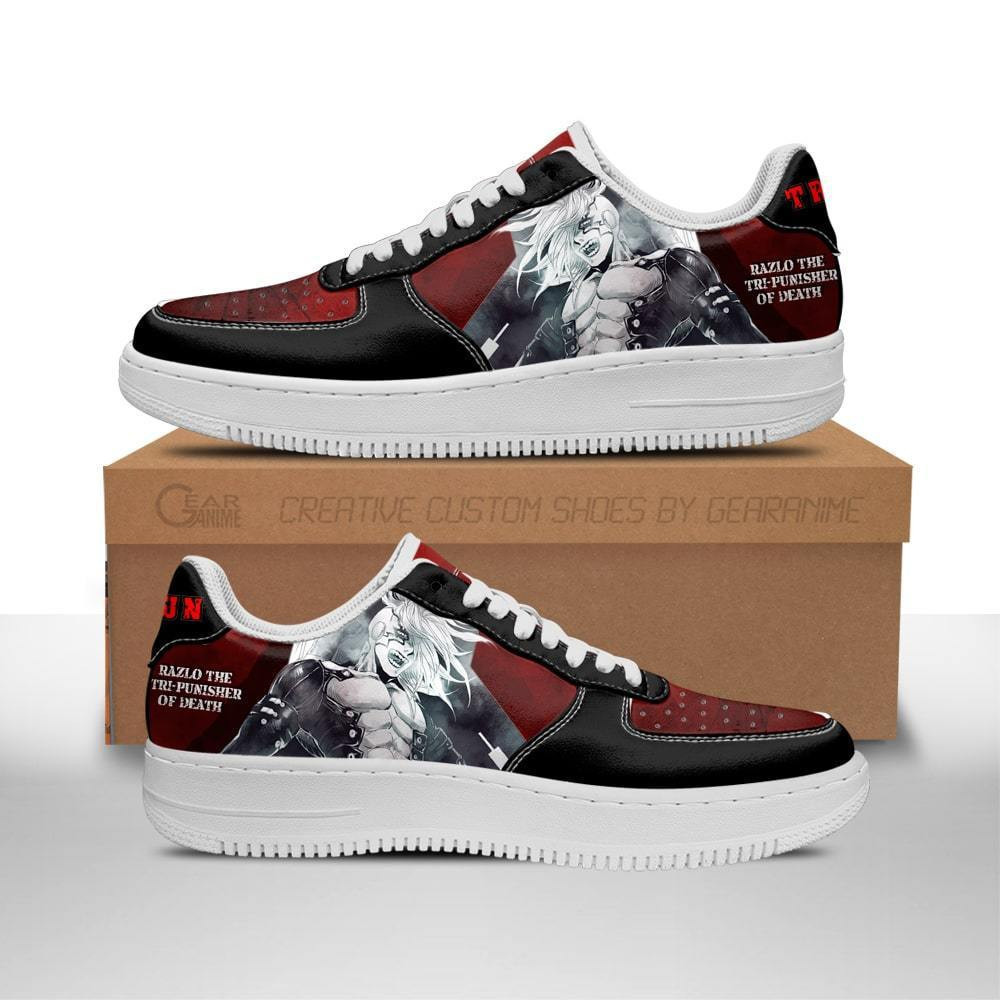 Razlo the Tri-Punisher of Death Custom Anime Low-Top Leather Sneakers