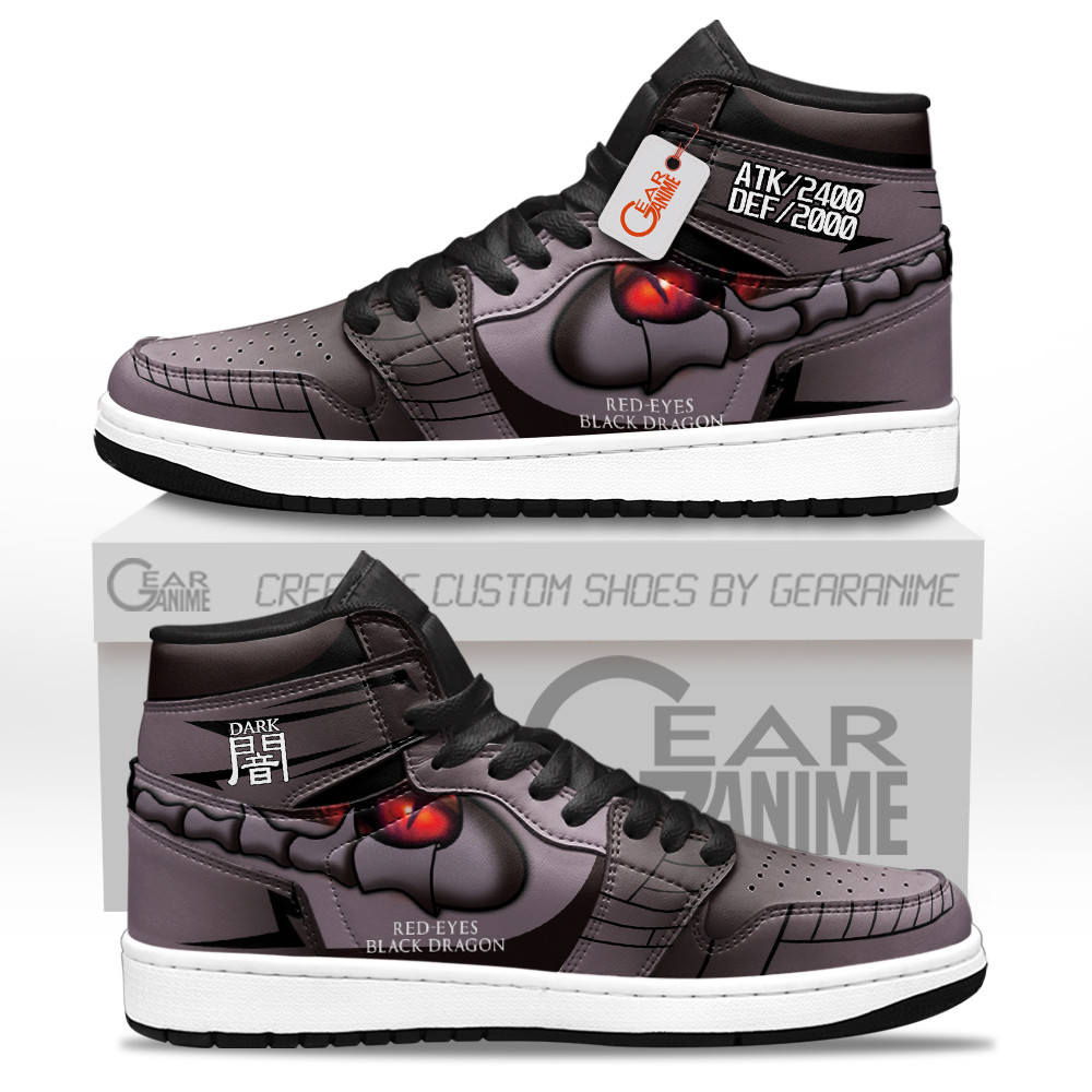 Red Eyes Black Dragon Shoes Custom High-Top Leather Sneakers