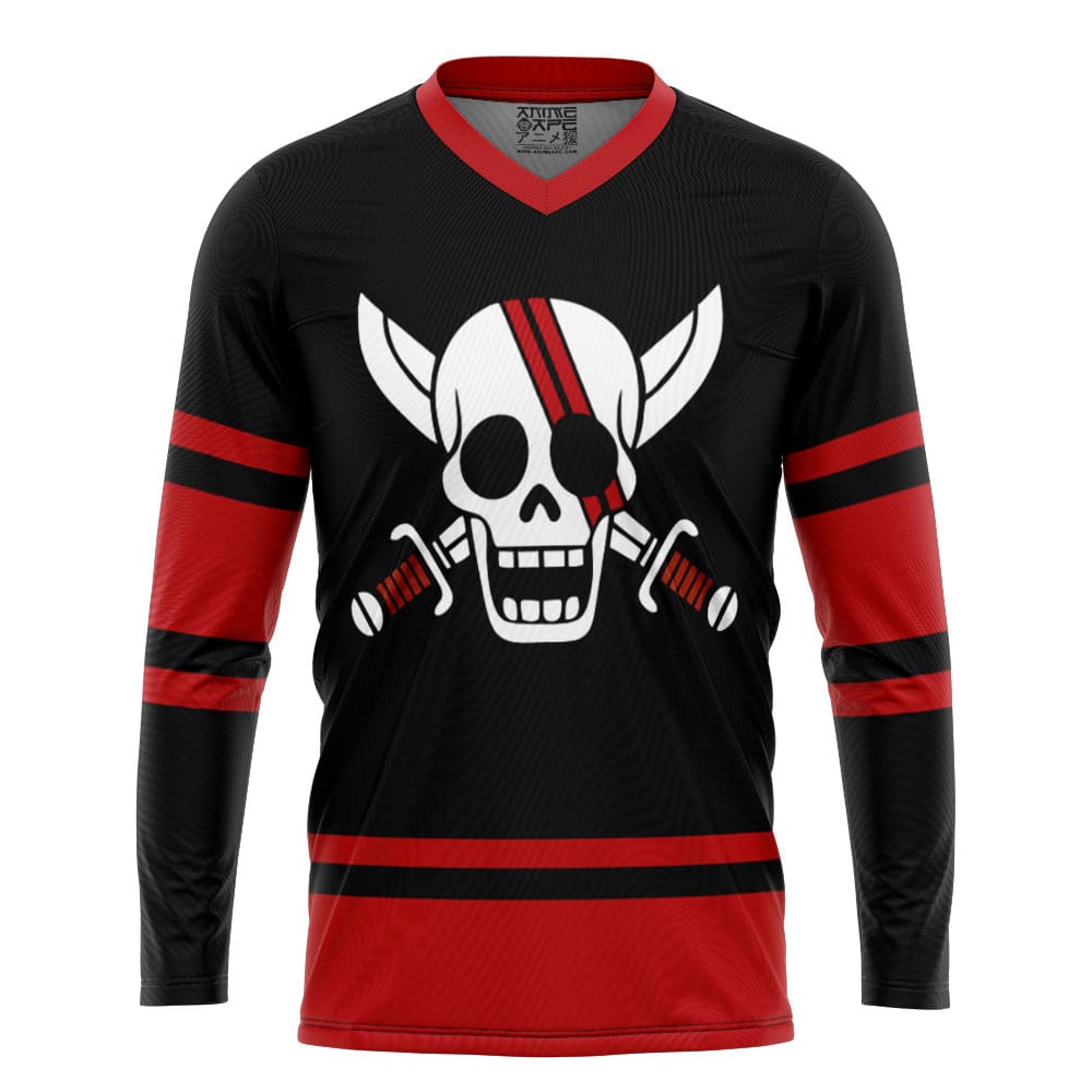 Red Hair Pirates One Piece Hockey Jersey