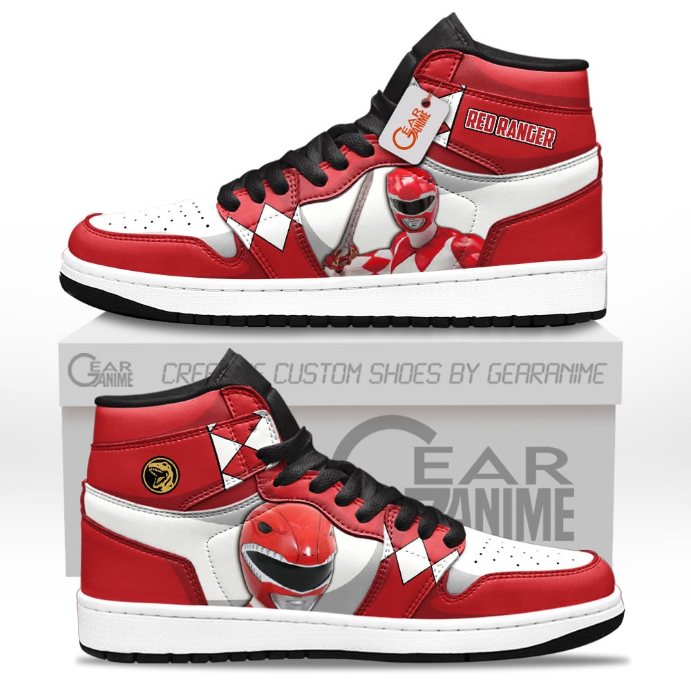 Red Ranger Custom Movie High-Top Leather Sneakers Unique Style & Design