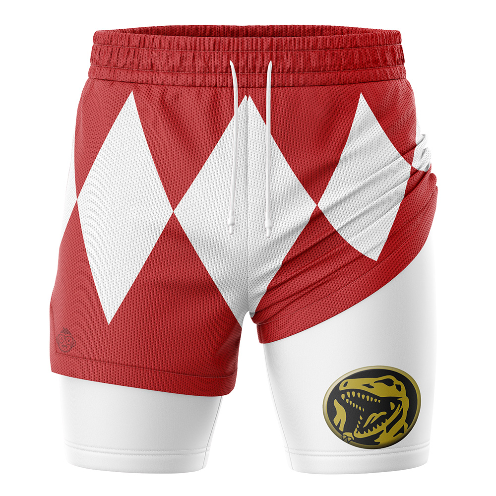Red Ranger V2 Mighty Morphin Power Rangers 2-in-1 Performance Shorts