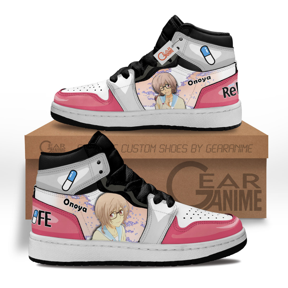 ReLIFE An Onoya Custom Anime Kids High-Top Leather Sneakers MV0603