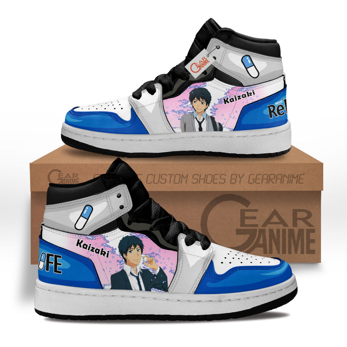 ReLIFE Arata Kaizaki Custom Anime Kids High-Top Leather Sneakers MV0603